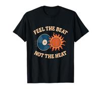 Soleil en Vinyle Feel The Beat Not The Heat Party Crew T-Shirt