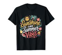 Soleil et Ambiance Estivale Tropicales pour Le dernier Jour d'école T-Shirt