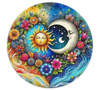 Soleil et Lune 1000 Pièces Puzzle pour Adultes Jeux Éduchatifs Divertissement Apaisant Cultiver l'esprit D'équipe pour Toute La Famille, Cadeaux pour Femmes, Cadeaux pour Hommes 1000pcs (67.5x67.5cm)