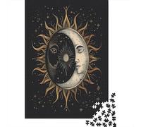 Soleil et Lune Puzzle 1000 Pièces Adultes - Puzzle Adulte 1000 Pièces - Puzzle À Impression De Haute Qualité - Puzzle Art 1000pcs (75x50cm)