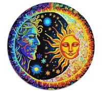 Soleil et Lune Puzzle Rond 1000 Pièces Sun Moon Enfants Cadeau Original DécoRation Murale Classiques 1000pcs (67.5x67.5cm)