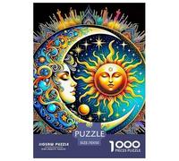 Soleil et Lune Puzzles 1000 Pièces pour Adultes Et Enfants Puzzle Classique Puzzle Impossible Activité Familiale Parfaite Art Classique 70x50cm/1000pcs
