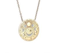 Soleil et Lune Tarot Médaille Pendentif Collier En Acier Inoxydable Pour Femmes Mode Anniversaire Clavicule Chaîne Bijoux Cadeau