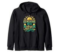 Soleil et Tulipes Sweat à Capuche