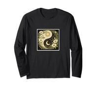 Soleil Floral et Lune Yin Yang Art céleste Manche Longue