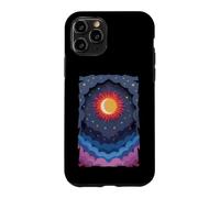 Soleil Lune Étoiles Nuit Nuages Doux Céleste Cosmos Ciel Coque pour iPhone 11 Pro