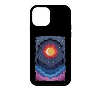 Soleil Lune Étoiles Nuit Nuages Doux Céleste Cosmos Ciel Coque pour iPhone 12 Mini