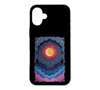 Soleil Lune Étoiles Nuit Nuages Doux Céleste Cosmos Ciel Coque pour iPhone 16 Plus
