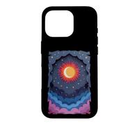 Soleil Lune Étoiles Nuit Nuages Doux Céleste Cosmos Ciel Coque pour iPhone 16 Pro