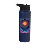 Soleil Lune Étoiles Nuit Nuages Doux Céleste Cosmos Ciel Stainless Steel Insulated Water Bottle