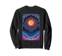 Soleil Lune Étoiles Nuit Nuages Doux Céleste Cosmos Ciel Sweatshirt