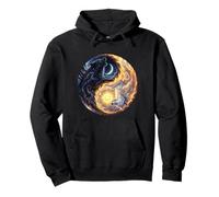Soleil Lune Loup Yin Yang Sweat à Capuche