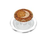 Soleil Lune Visages Célestes Vintage Mystique Nature Art PopSockets PopGrip pour MagSafe