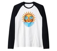 Soleil Lunettes Tropicales Été Vacances Coucher Soleil Manche Raglan
