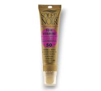 Soleil Noir - Combi 2-en-1, Crème Solaire SPF 50 Haute Protection UVA et UVB (20 ml) + 1 Stick à Lèvres SPF 30 (2 g) - Peaux Très Claires - Fabrication Française