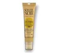 Soleil Noir - Combi Crème SPF 20 & Stick Lèvres SPF 30 - Actifs Anti-Âge & Hydratants - Aloe Vera, Vitamines C, E & Pro-Vitamine A - Fabrication Française - 20ml + 2g