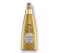 Soleil Noir - Huile Sèche Vitaminée SPF6 Faible Protection - Peaux Mates et Bronzées - Actifs Anti-Âge et Vitamines - Fabrication Française - Flacon Pompe, 150 ml