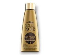 Soleil Noir - Lait Corps Vitaminé 2 Bronzage Intense - Peaux Très Mates et Bronzées - Actifs Anti-Âge et Vitamines - Fabrication Française - Flacon avec Capsule Service, 150 ml