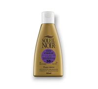 Soleil Noir - Soin Vitaminé SPF 30 Haute Protection 3 Filtres UVA et UVB - Peaux Claires - Vitamines A, C, E, Aloé Vera - Fabrication Française - Flacon avec Capsule Service, 50 ml