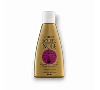 Soleil Noir - Soin Vitaminé SPF 50 Haute Protection 3 Filtres UVA et UVB - Peaux Claires - Vitamines A, C, E, Aloé Vera - Fabrication Française - Flacon avec Capsule Service, 50 ml