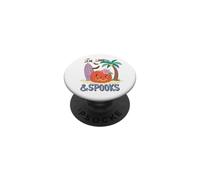 Soleil Sable et Spooks Tropical Halloween Plage Citrouille Fun PopSockets PopGrip Adhésif