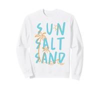Soleil Sel et Sable Vacances Plage Palmier Océan Vagues Sweatshirt