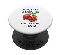 Soleil, sel et Sangria - Sol, Sabor, Siesta PopSockets PopGrip Adhésif