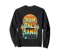 Soleil Sel Sable Plage Surf Summer Vintage Design Sweatshirt