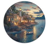 Soleilset at The Port 1000 Pièce Jigsaw Puzzles Jeux Éduchatifs Créatif Puzzles Ronds Jeu De Défi Unique pour Adultes Et Enfants 1000pcs (67.5x67.5cm)