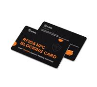 soleilx Carte de Protection RFID et NFC, Verrouillage Électronique 13.56MHz, Technologie de Sécurité pour Cartes de Crédit, Noir et orange, Standard Carta Di Credito, Moderne