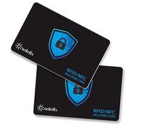 soleilx Carte de Protection RFID et NFC, Verrouillage Électronique 13.56MHz, Technologie de Sécurité pour Cartes de Crédit, Noir et bleu., Standard Carta Di Credito, Moderne