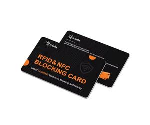 soleilx Carte de Protection RFID et NFC, Verrouillage Électronique 13.56MHz, Technologie de Sécurité pour Cartes de Crédit, Noir et orange, Standard Carta Di Credito, Moderne