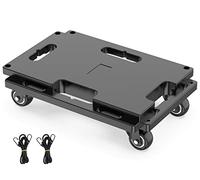 SOLEJAZZ Kit de roulettes de transport, capacité de charge de 200 kg, chariot de transport de meubles, pouvant être couplé, assistant de déménagement, noir, 1 paquet