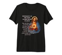 Solennité du Sacré-Cœur de Jésus Prière T-Shirt Haut de Gamme