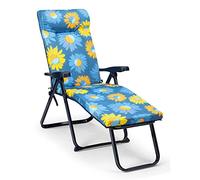 Solenny Hamac Pliable pour Jardin et Plage Repose-Pieds rembourré 132 x 62 x 114 cm 6 Positions avec tête Anatomique