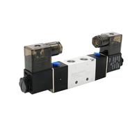 Solenoid Valve 4v220-08 Double Headed Double Control 5 Way 2 Position Power Down Hold Pneumatic Directional Valve(PC 6mm Fittings,DC24)