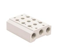 Solenoid Valve Base 4V300 Series 4V310 Plate 300M-2F/3F/4F/5F/6F/7F/8F/9F/10F/11F/12F Manifold(4V300M-8F)