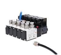 Solenoid Valve Multi-way Combination 4V210-08 Manifold Stations DC12V 24V AC220V With Fittings 5 Port 2 Position Solenoid Valves(DC12V 8mm fittings)