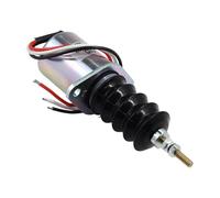 Solénoïde d'arrêt de carburant 12 V AM124380 AM103337 compatible avec John Deere Steer Loader 4475 5575 6675 7775 tracteur de pelouse et de jardin 332 430 415 425 445 455 Chargeurs 544G 624G 644G