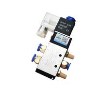 Solénoïde de vérin pneumatique 4V210-08, 5 Voies, 2 Positions, Commande air-gaz magnétique, Bobine 12 V, 24 V, 220 V, Tuyau de Tension(with 10mm Fittings,DC24V)