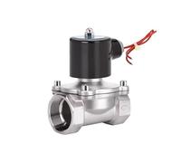 Solénoïde en acier inoxydable 1-1/4" normalement fermé DN32, interrupteur de contrôle de canalisation, eau, huile, air, 220 V, 24 V, 12 V(BSP-220VAC)