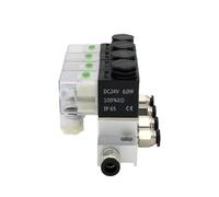 Solénoïde normalement fermé 2V025-06 AC220V DC12V24V Combinaison multi-voies type air magnétique pneumatique 2V025-08 (AC110 V 6 mm, 9F)