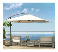 Solenzara parasol ecru déporté carré 3 x 3 m