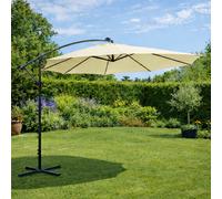 Parasol Ecru Déporté Carré 3 X 3 M Led Solenzara Beige
