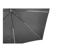 Solenzara parasol gris déporté carré 3 x 3 m led