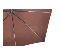Concept Usine - Parasol déporté Solenzara Néon Chocolat à LED 3x3 m carré marron