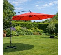 Parasol Terracotta Droit Carré 3 X 3 M Led Solenzara Marron