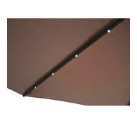 Solenzara Bulle Chocolat : Parasol Led Déporté 3x3m Marron
