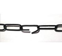 Solenzo - Chaîne acier non soudée noir pour suspension, éclairage, déco vintage (5m)