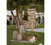 SOLENZO - Lot de 5 stickers de flèche de décoration pour mariage champêtre - rustique chic - nature (Blanc)